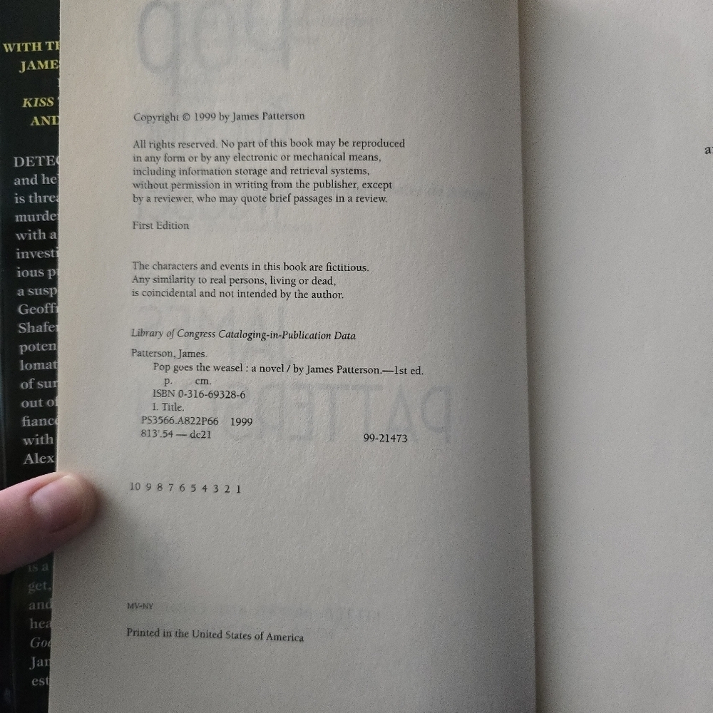 James Patterson 1st Edition Pop Goes The Weasel & Helen Prejean Dead Man Walking - Picture 10 of 10
